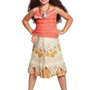 Disney Moana Costume for Kids - Coral and Gold S 6/6X Halloween Dress Up